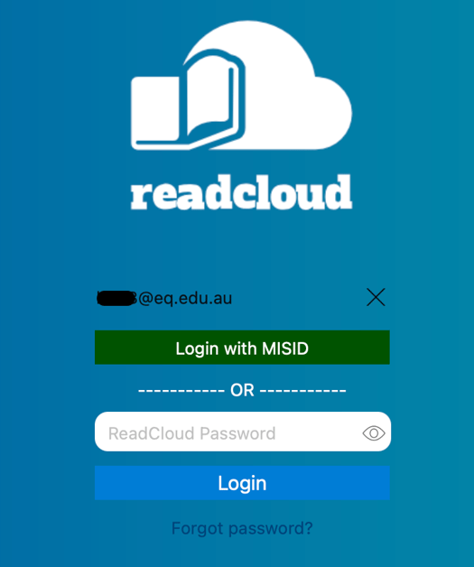 How do I login to ReadCloud App? (DoE QLD)